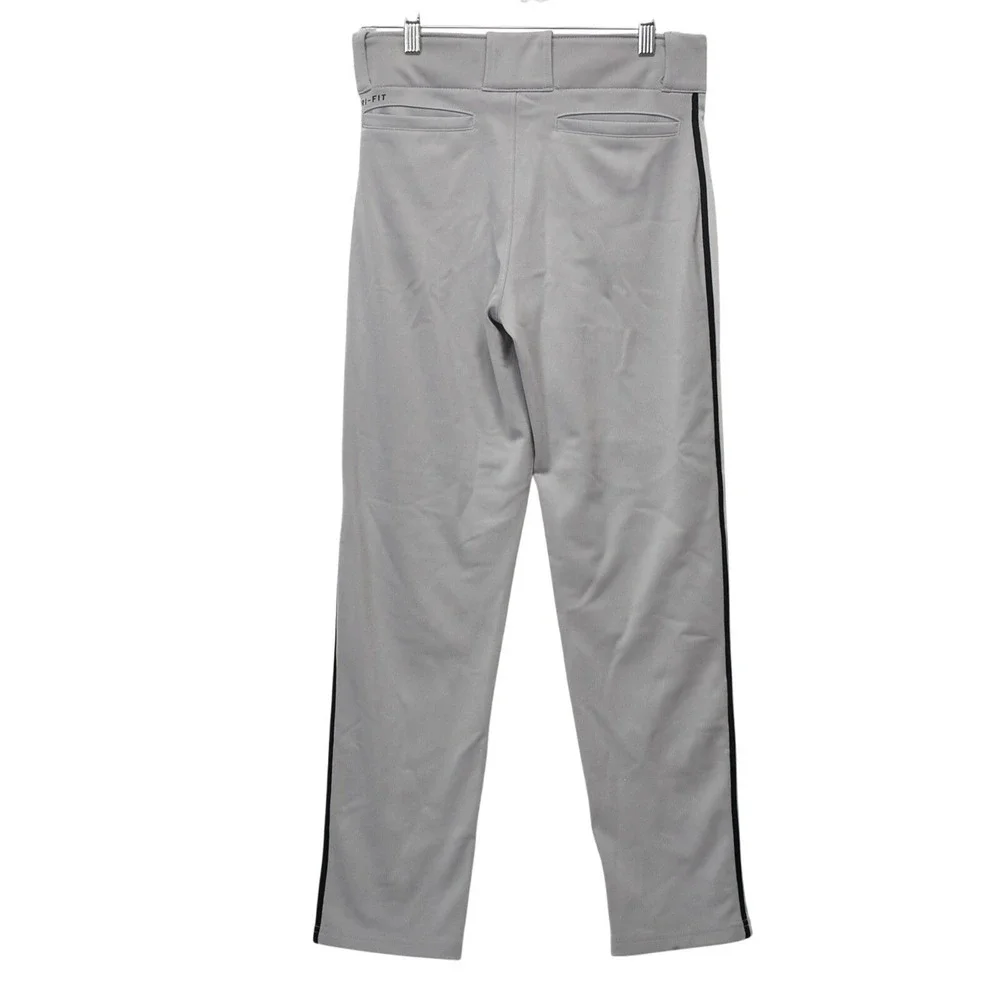 Nike Swoosh Dri-FIT Baseball Pants Gray  Navy Piping Striped Athletic‎ size XL